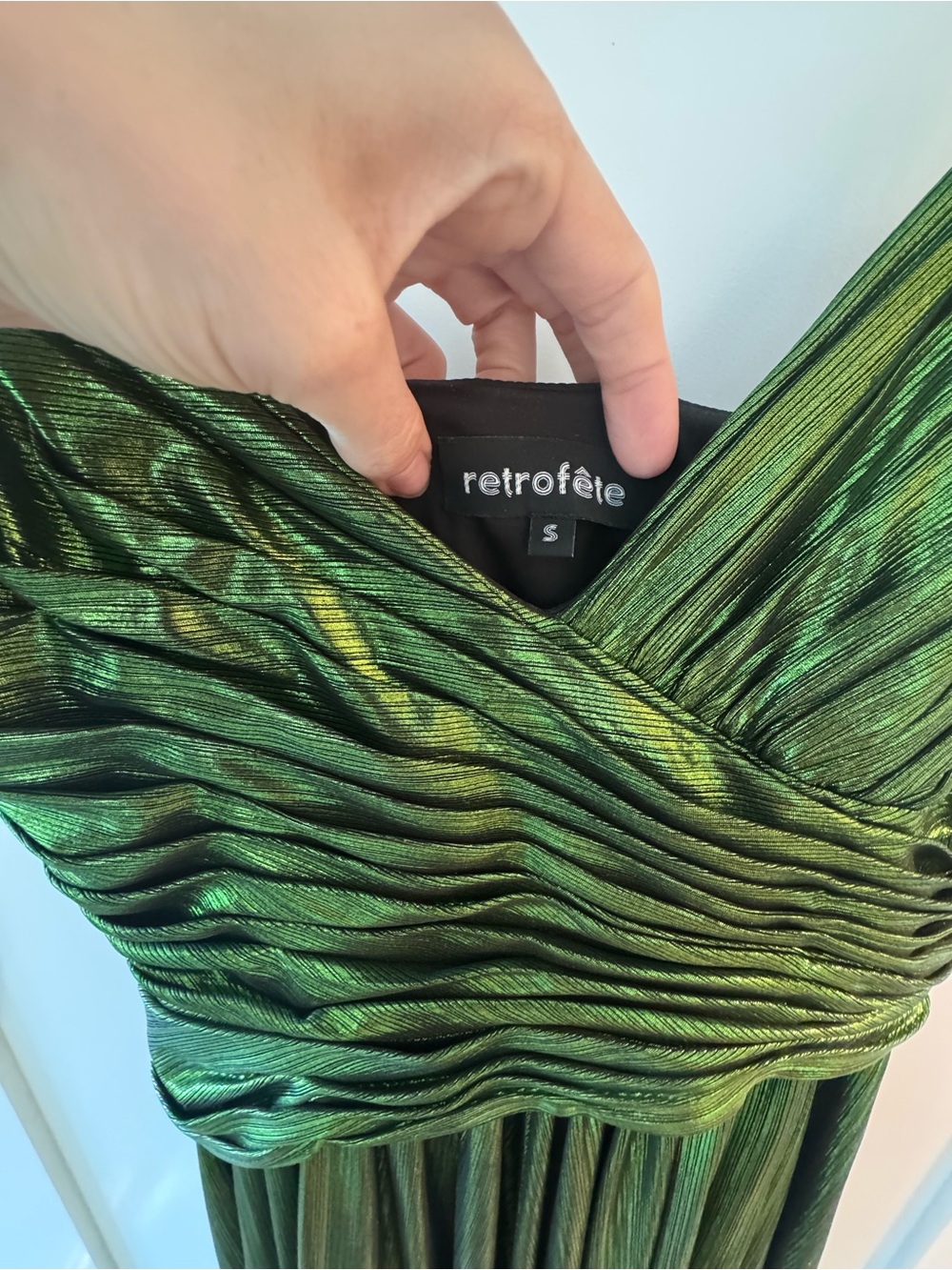 Retrofete Doss Dress in Lime - Picture 7 of 7